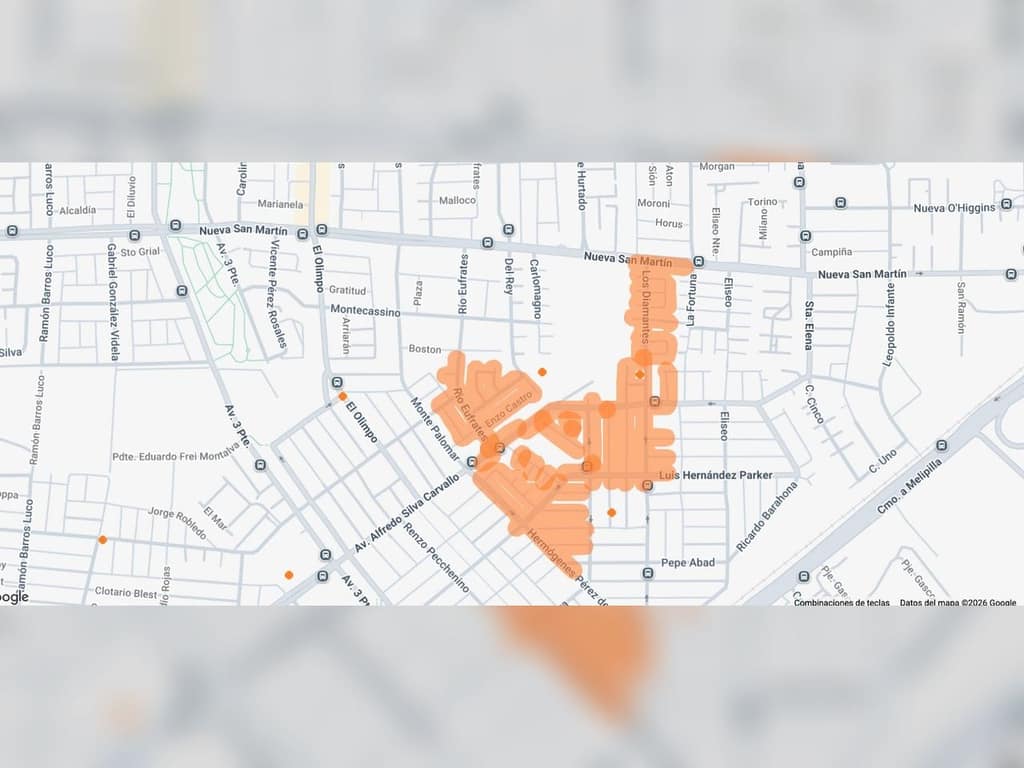 Más de 6 horas sin luz en sector de Villa Los Héroes de Maipú