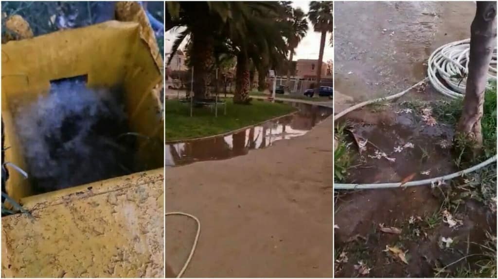 filtración agua plaza