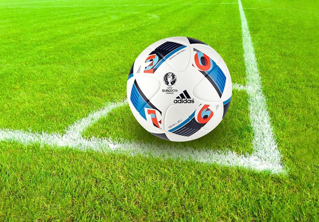 a football ball on a field