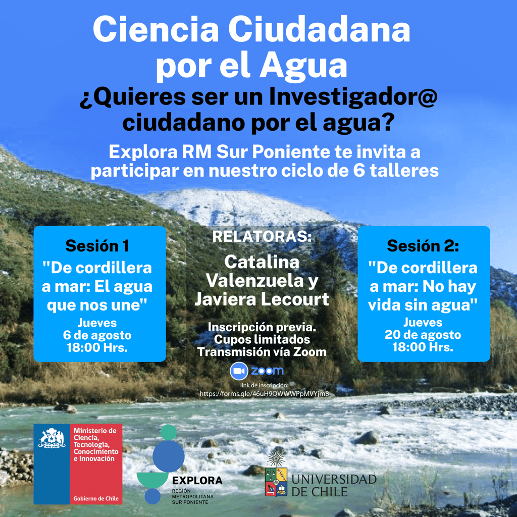¿Quieres ser un investigador@ por el agua? Explora RM te invita a un ciclo de talleres para proyecto de investigación