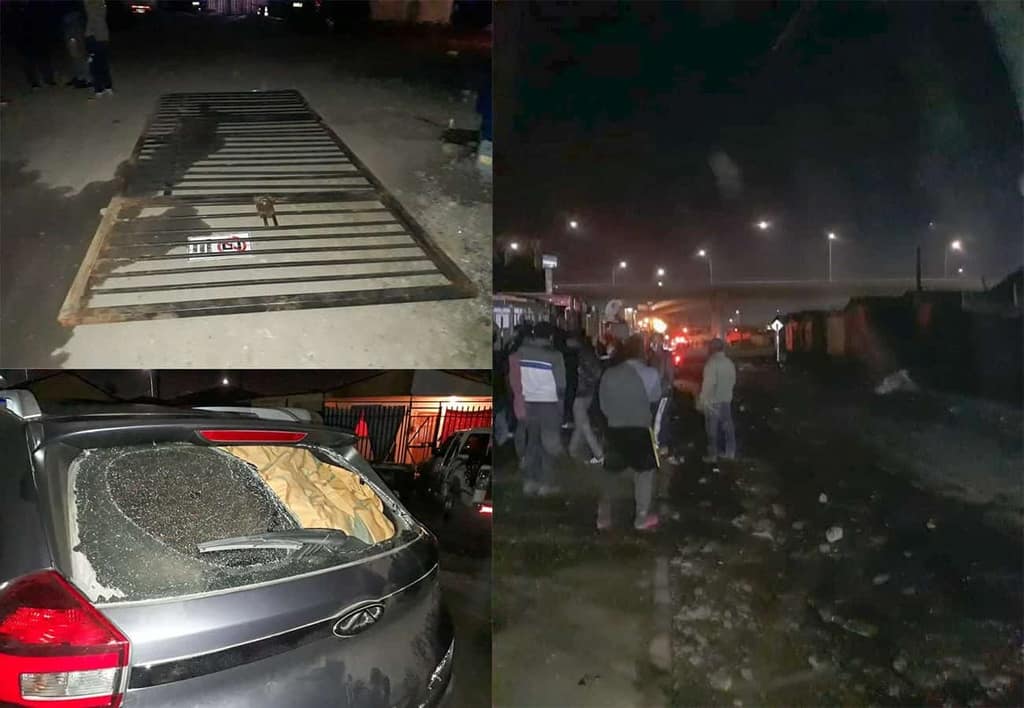 Un hombre orinando frente a un campamento, desató una batalla campal, que lleva varias noches