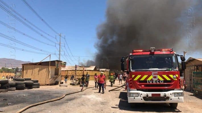 incendio campamento maipú
