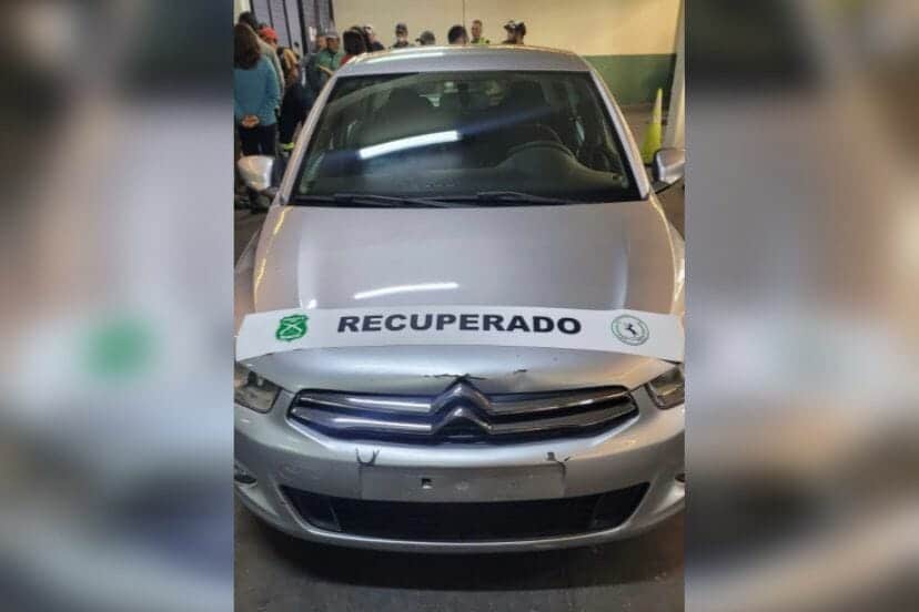 vehículo robado recuperado