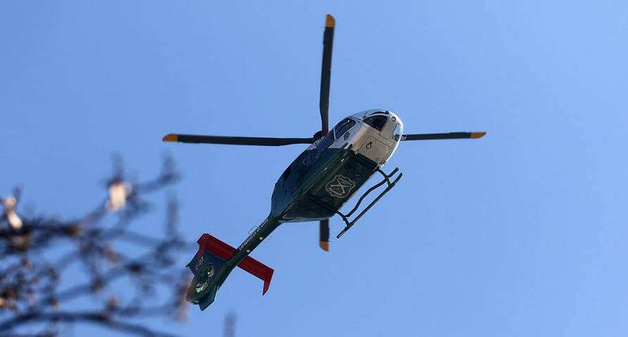 persecución policial helicóptero