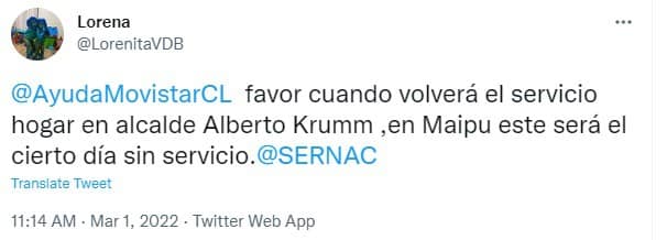 Caída masiva de servicios Movistar en Maipú lleva más de 3 días y la empresa no se ha hecho presente