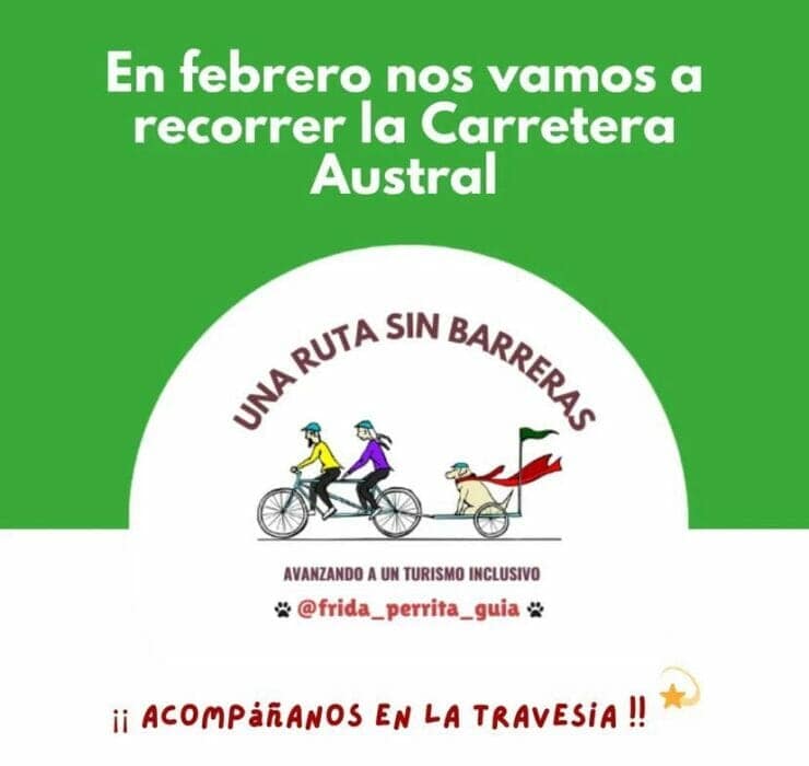 mujer ciega carretera austral perrita guía