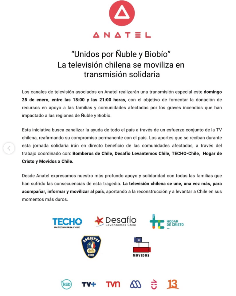 anatel tv solidaria incendios