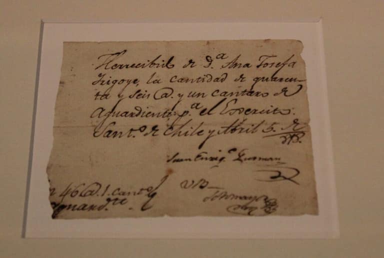 recibo-de-aguardiente bernardo o'higgins