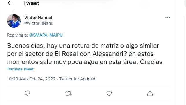 Captura de Twitter