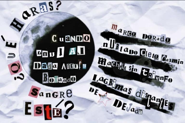 Poema collage por Valentina Bordones.