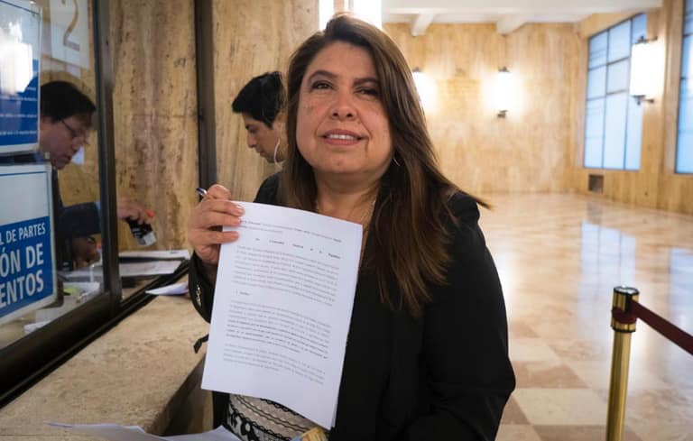 Fotografía de la presentación ante Contraloría, cortesía de la diputación por el distrito 8 de Claudia Mix