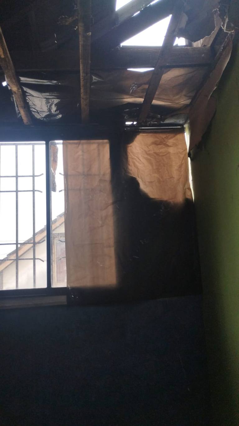 Segundo piso afectado por incendio