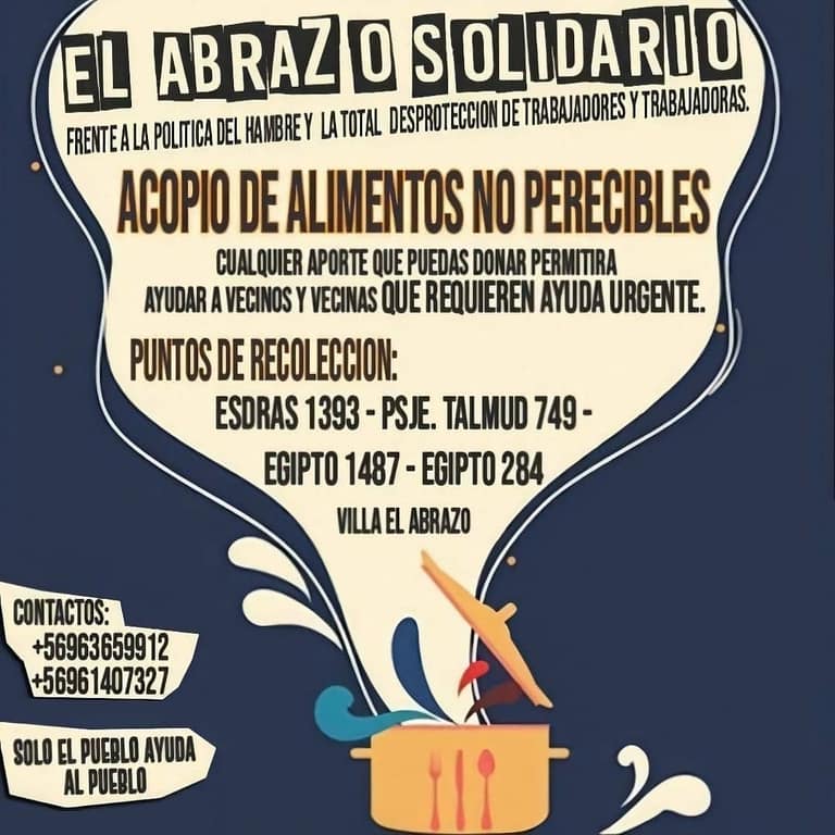 El Abrazo Solidario: agrupación social que entrega ayuda a vecinas y vecinos del sector de El Abrazo
