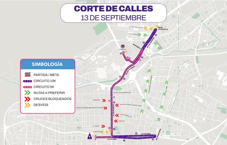Corrida Familiar de Maipú 2026: revisa los horarios y desvíos de calles para este domingo