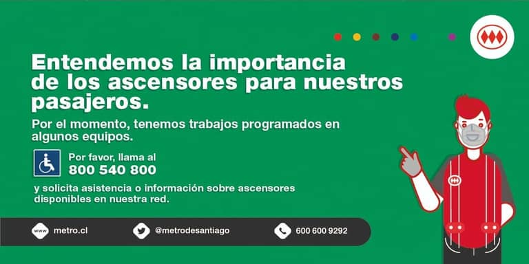 #SOSMaipú: Estación Las Parcelas tiene su ascensor en reparación