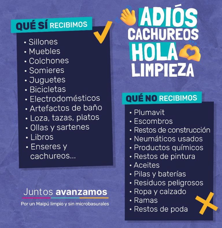 Operativo gratuito de retiro de muebles y objetos viejos llega a Sol Poniente