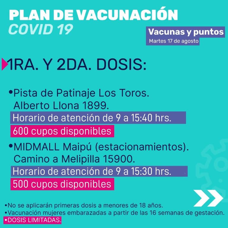 Municipalidad informa que ya se agotaron los números para recibir dosis de refuerzo