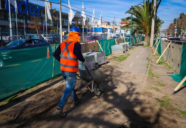 Ciclovía en Maipú.