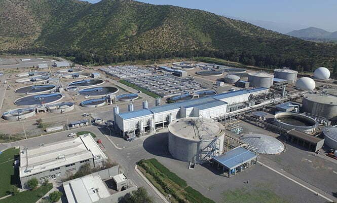 Planta de tratamiento Aguas Andinas El Trebal
