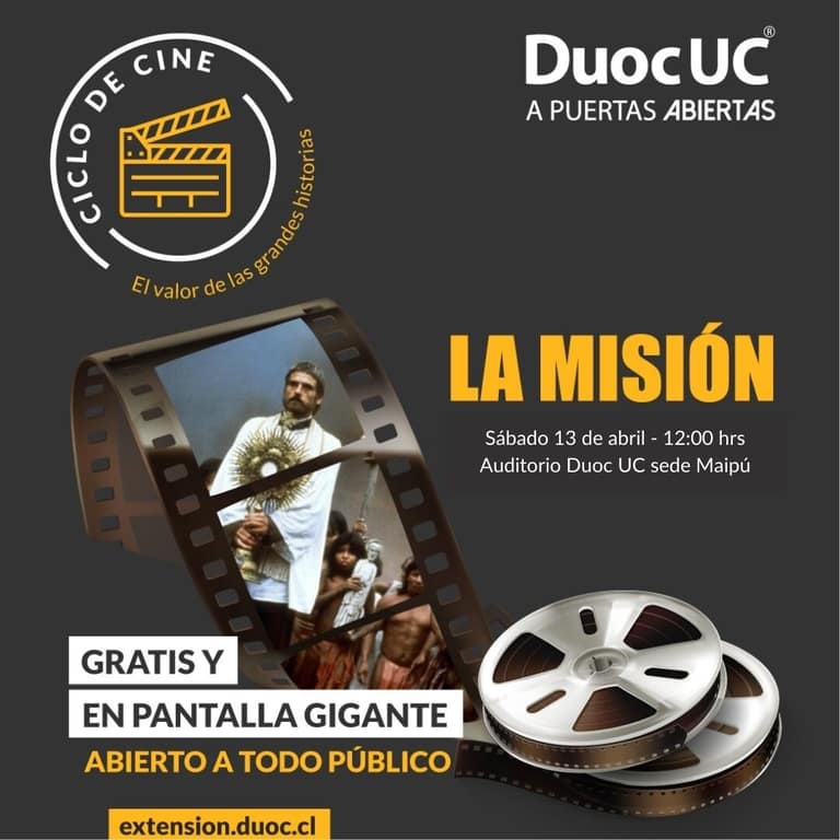 Conoce la cartelera del ciclo de cine de Duoc UC Maipú para el mes de abril