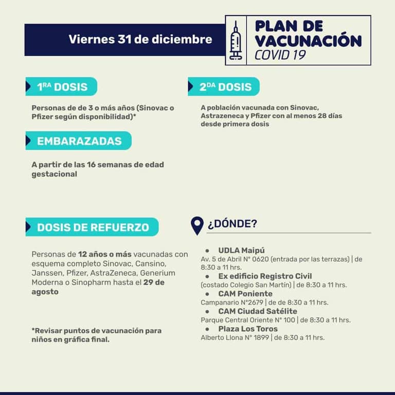 dosis de refuerzo maipú