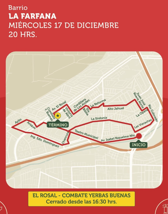 caravana navideña en Maipú