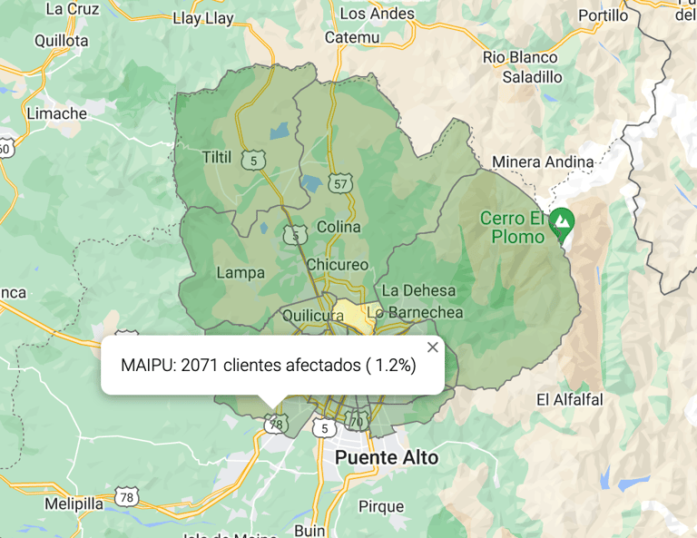 corte de luz en maipu