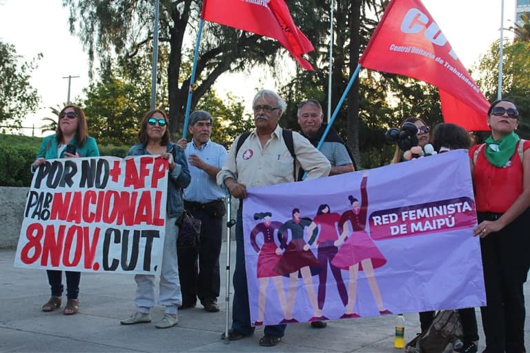Trabajadores y trabajadoras de Maipú se hacen presente en el Paro Activo de la CUT