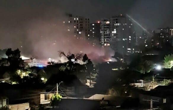 incendio en san miguel apoyo Maipú