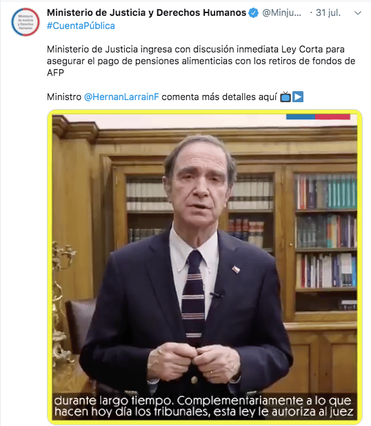Proyecto de Piñera para retener el 10% de los «papitos corazón» no asegura el pago de pensiones alimenticias en todos los casos