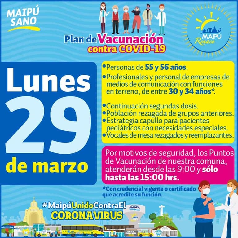 Plan de vacunación lunes 29 de marzo.