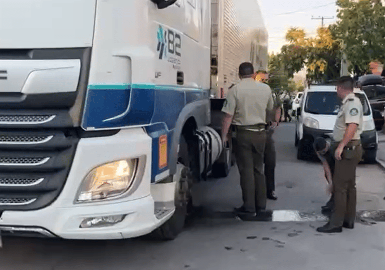 Robo frustrado a camión de carne