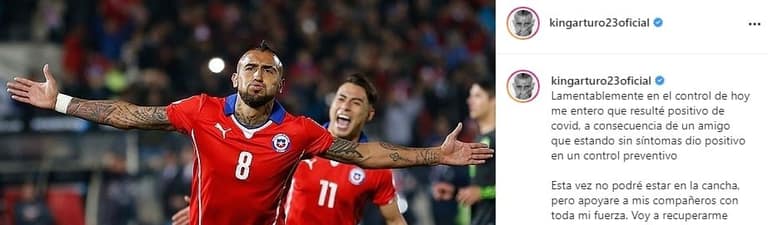 Publicación de Instagram Arturo Vidal