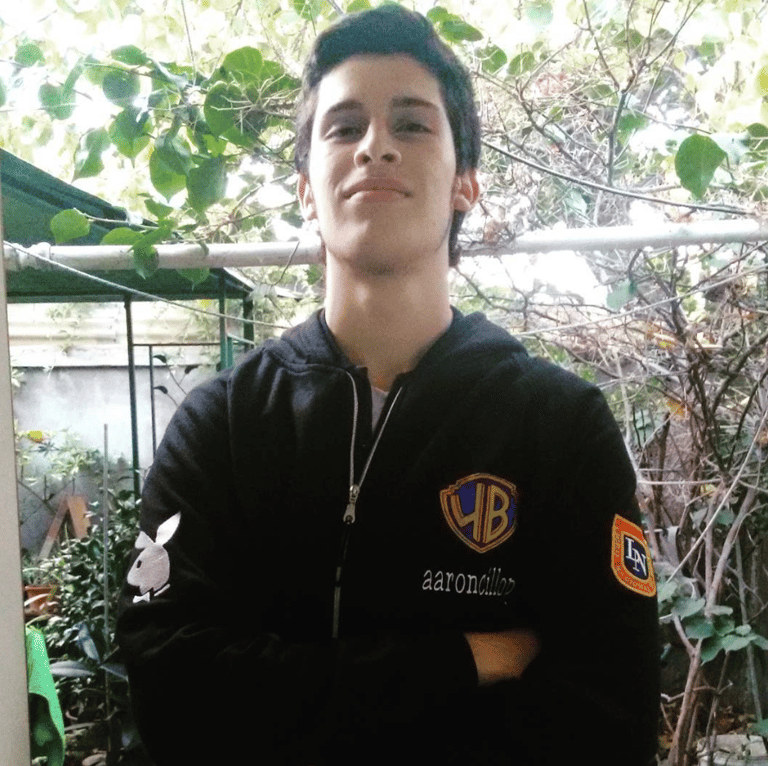 Aaron Codina en el Liceo Nacional de Maipú.