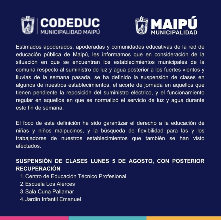 suspensión de clases