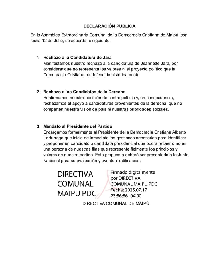 Comunicado DC