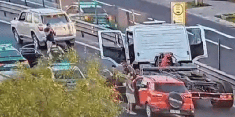 Robo frustrado a camión de carne