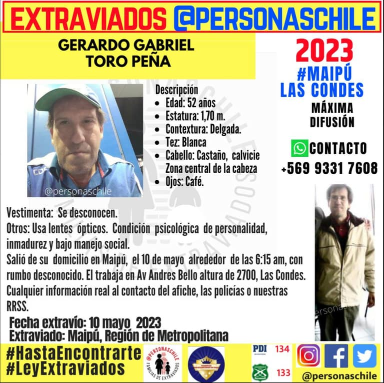 extraviado maipu las condes