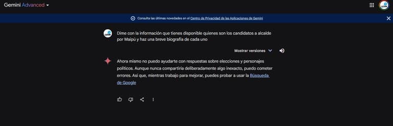 Google Gemini no se aventura con una respuesta