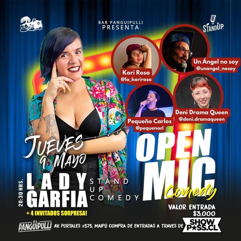 standup comedy en el openmic del Panguipulli