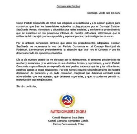 pc suspende concejal sepúlveda