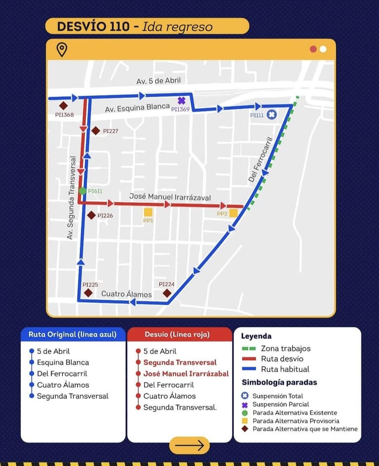 Buses RED desviarán su recorrido en Maipú desde el 25 de julio por obras del Serviu