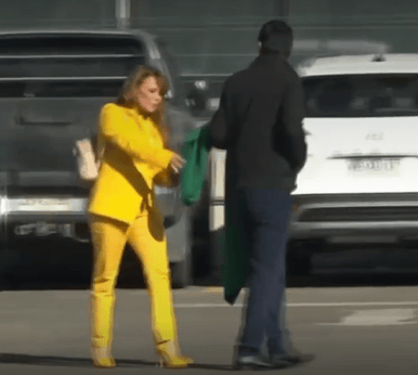 Cathy Barriga en el Centro de Justicia