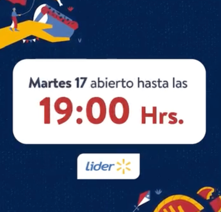 lider horario de los supermercados en maipu