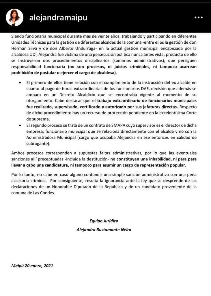 Ante posible rechazo a candidatura, Bustamante (DC) se defiende: “Si tuviera que decidir, volvería a hacerlo”.
