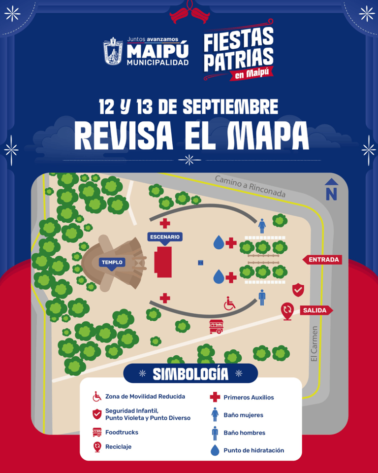 Revisa el mapa de los conciertos gratuitos de Fiestas Patrias en el Templo Votivo de Maipú