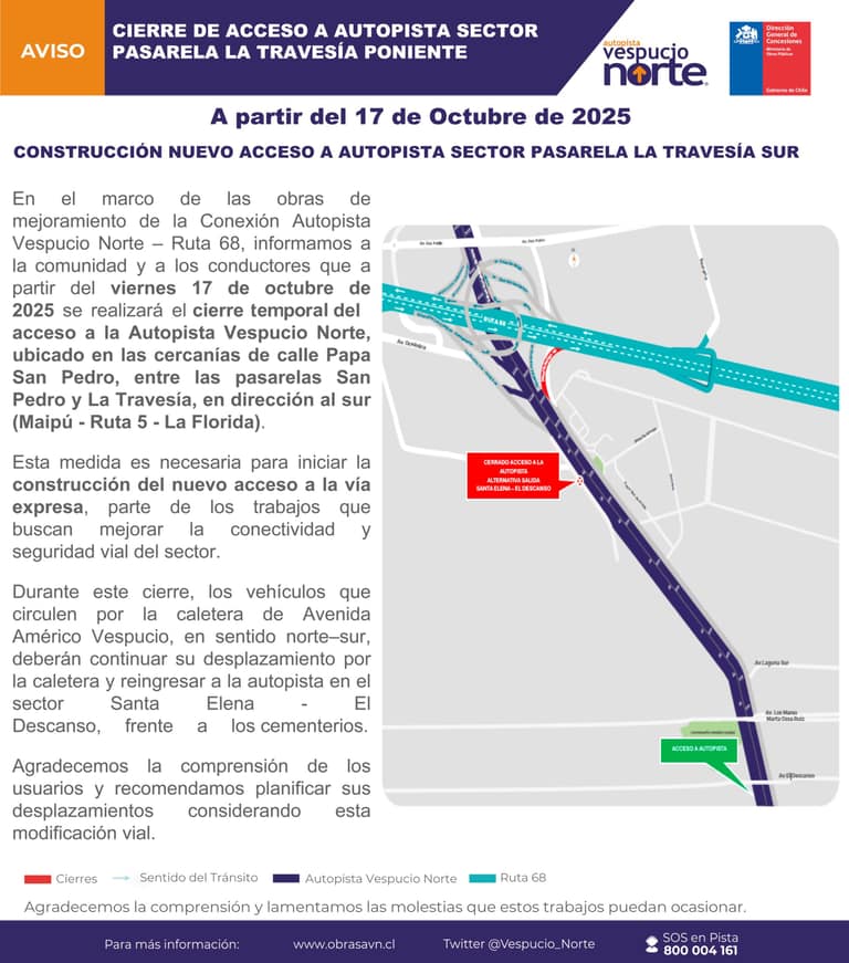 autopista vespucio norte
