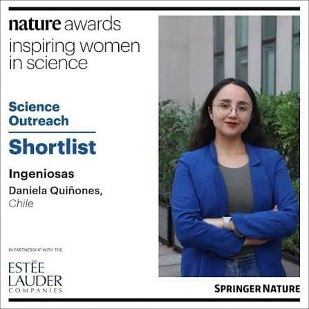 Científica maipucina Daniela Quiñones es finalista mundial de los Nature Awards por segundo año consecutivo