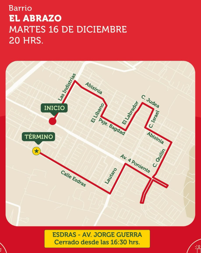 caravana navideña en Maipú