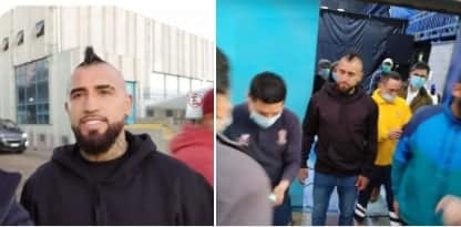 Vidal en Estadio Santiago Bueras.